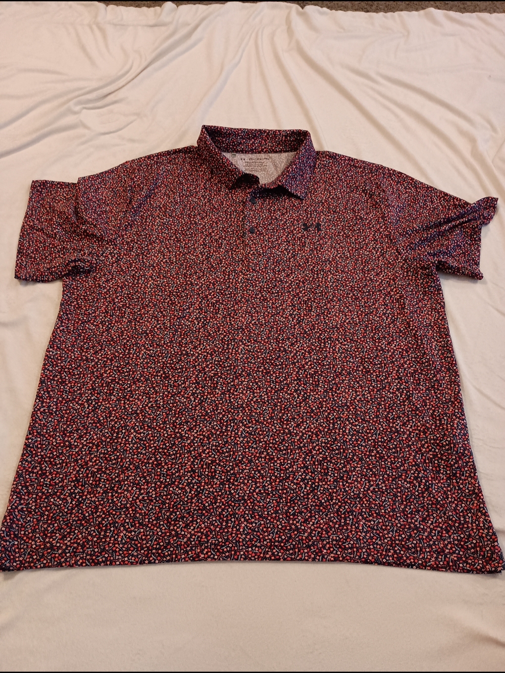 Under Armour Playoff 3.0 Polo in Midnight Navy/Venom Red Men's Size 3XL